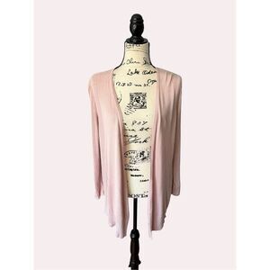 Philosophy Republic Clothing Blush Pink Ribbed Open Front Cardigan Size M